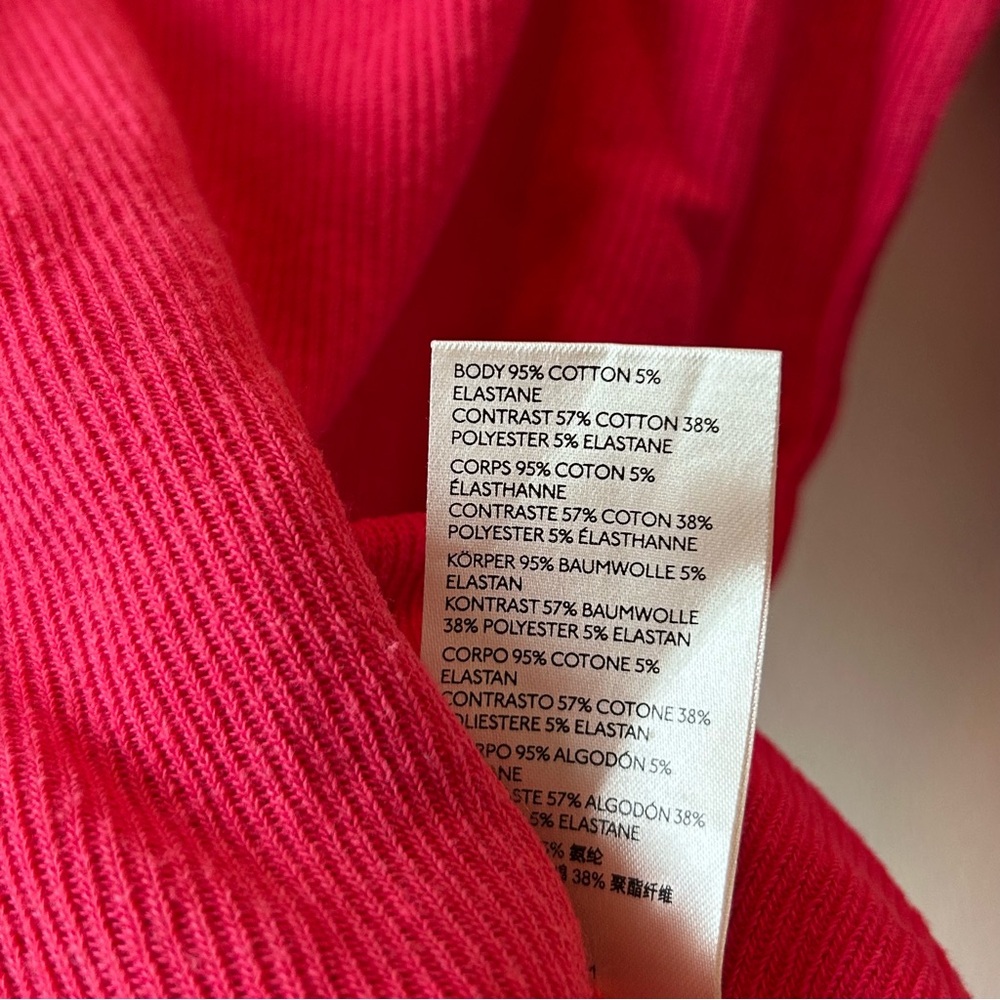 Free People JoJo Long Sleeve Thermal Waffle Knit Top In Hot Pink Size Small - Picture 11 of 16